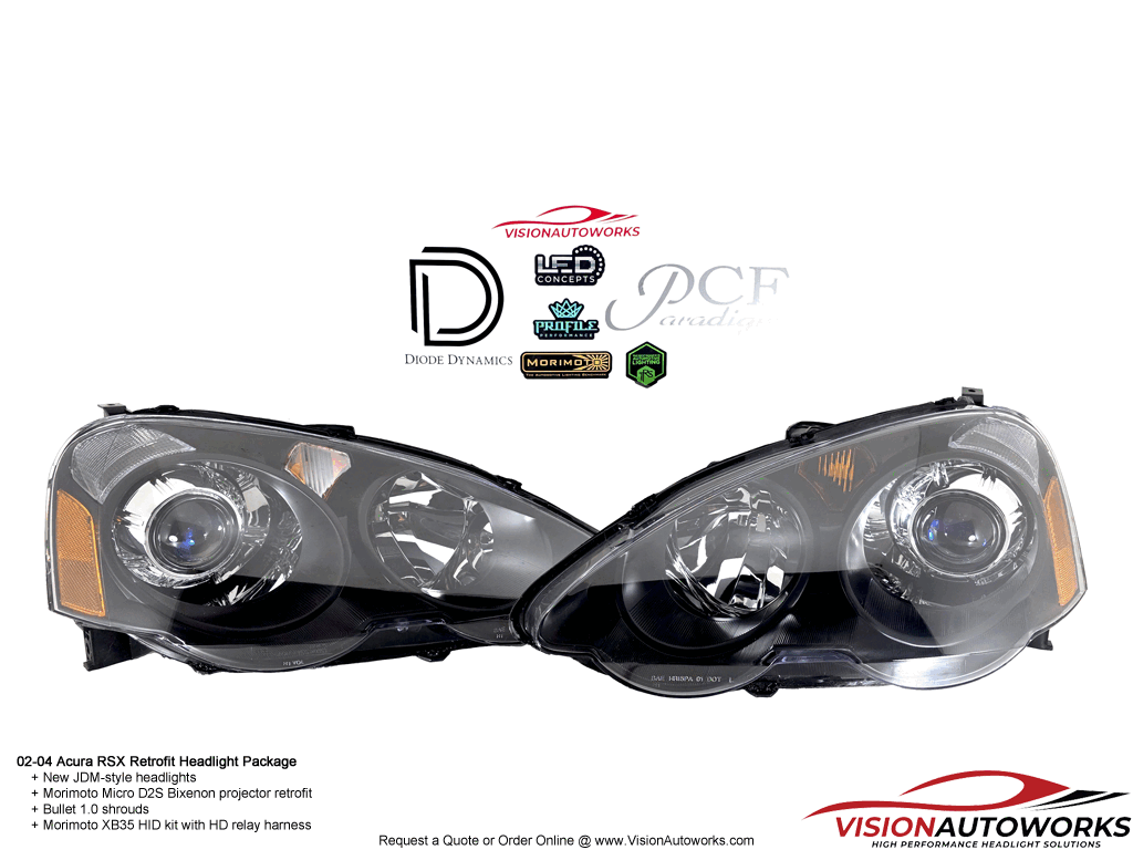 02-04 Acura RSX - Micro D2S bixenon, Bullet 1.0