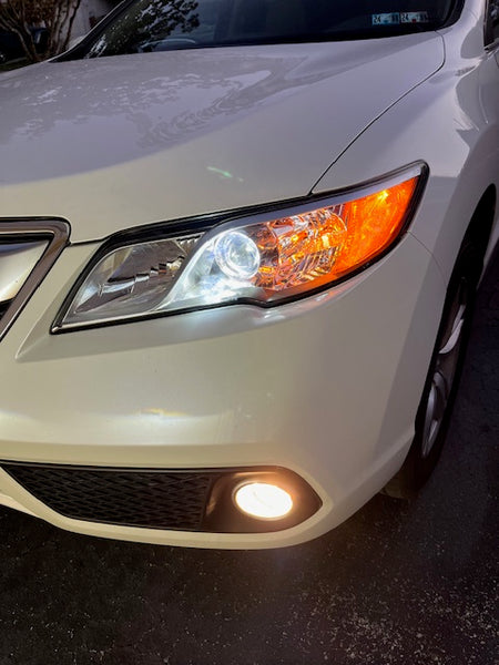 Replacement Headlight Set For Acura RDX 2013-2015 – Factory Halogen, Crystal Chrome Housing (Pair)