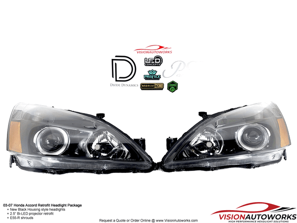 Honda Accord 2003 2007 Headlight Package VisionAutoworks
