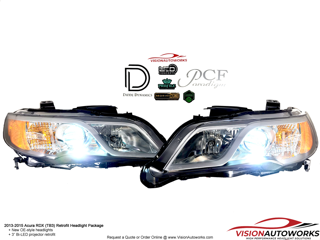 2G Acura RDX - Bi-LED Conversion on New OE-style Headlights