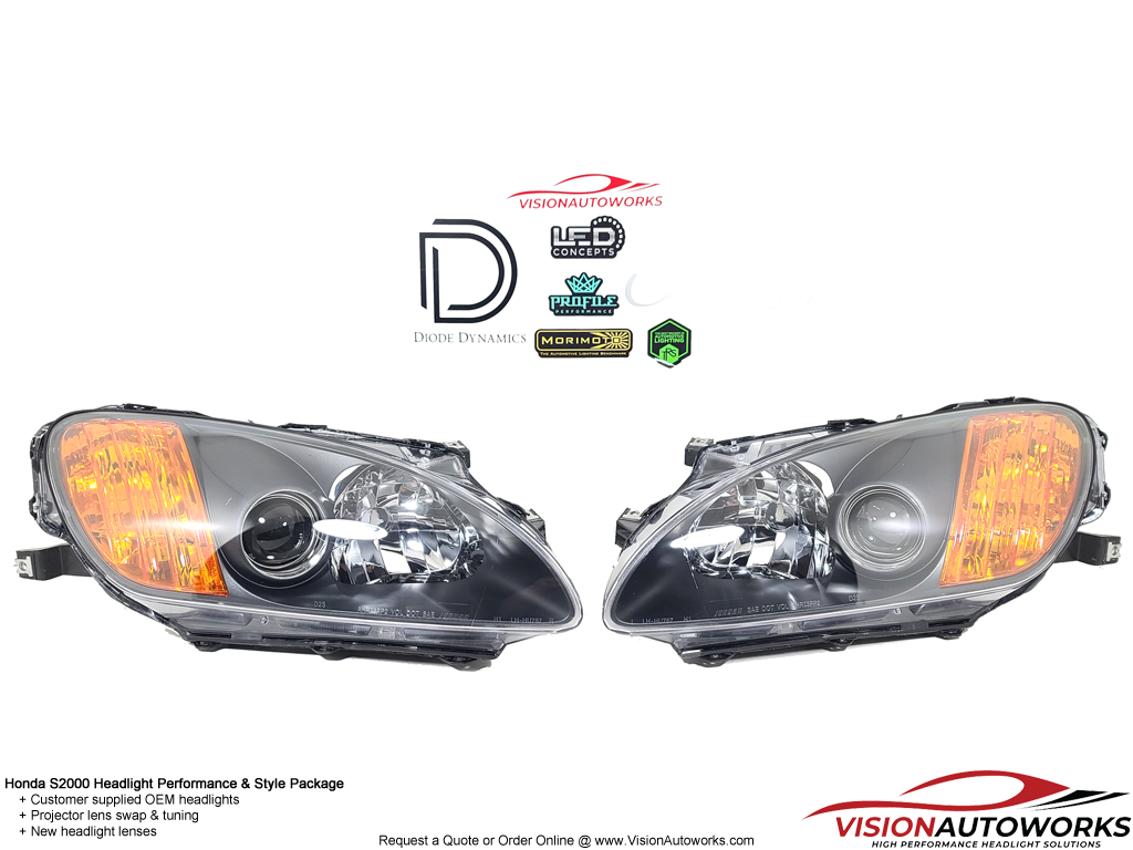 Honda S2000 AP1 Headlights Lens Replacement and Projector Tuning