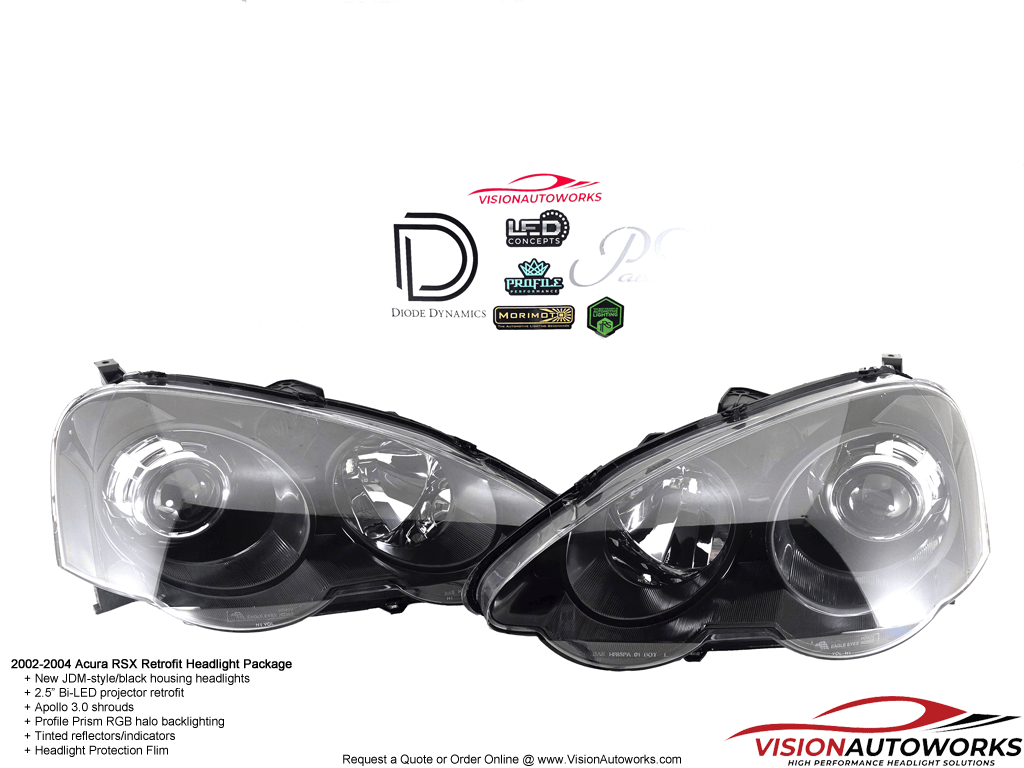 02-04 Acura RSX - 2.5" Bi-LED, Apollo 3.0, Prism RGB backlit