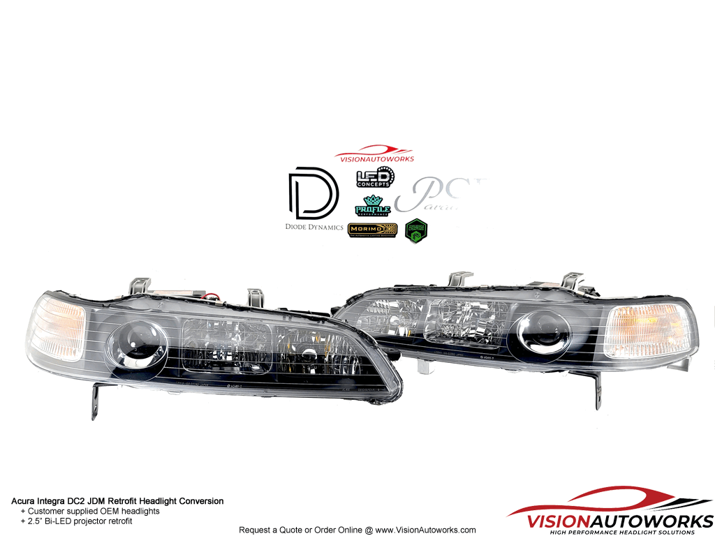 Acura Integra DC2 (JDM) HID headlights - 2.5" Bi-LED conversion