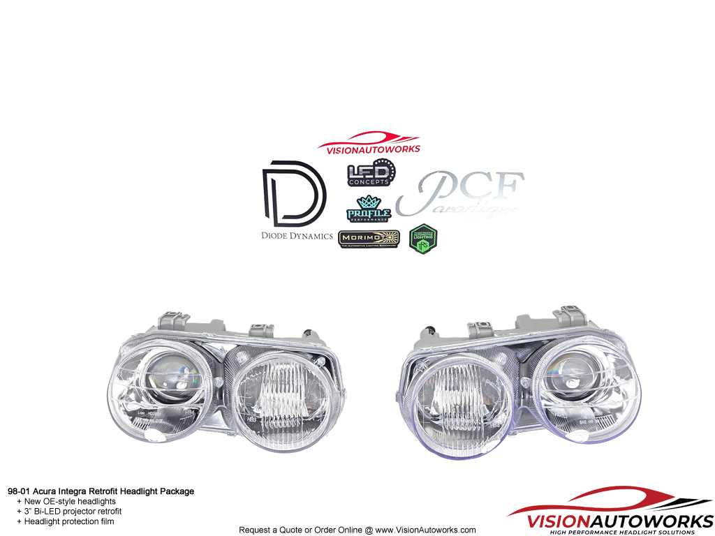 98-01 Acura Integra - 3" Bi-LED, PPF
