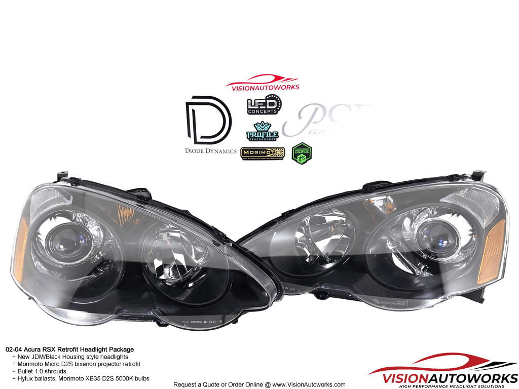 02-04 Acura RSX - Morimoto Micro D2S bixenon, Bullet 1.0
