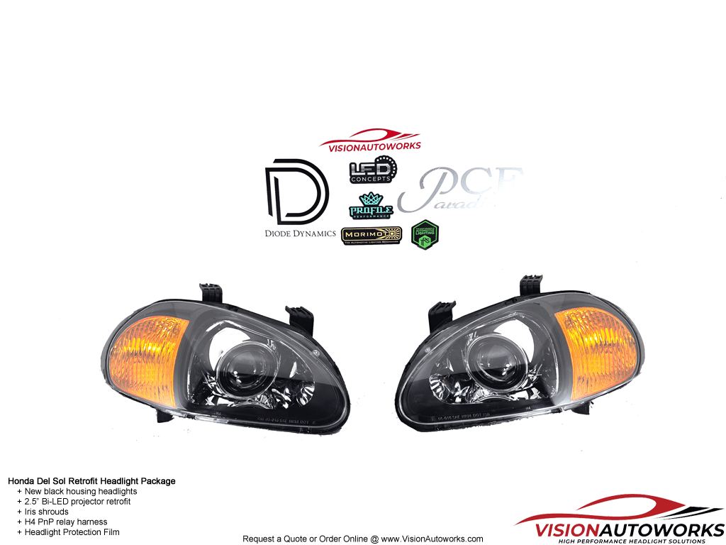 Honda Civic Del Sol - 2.5" Bi-LED, Iris, PPF