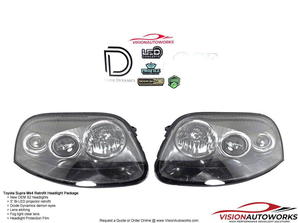 Toyota Supra Mk4 - 3" Bi-LED, DD demons, Supra etching, PPF