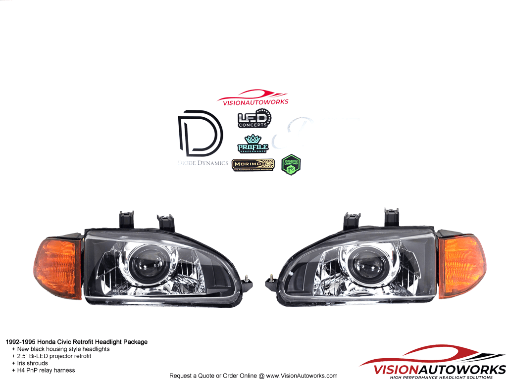 92-95 Honda Civic - 2.5" Bi-LED, Iris
