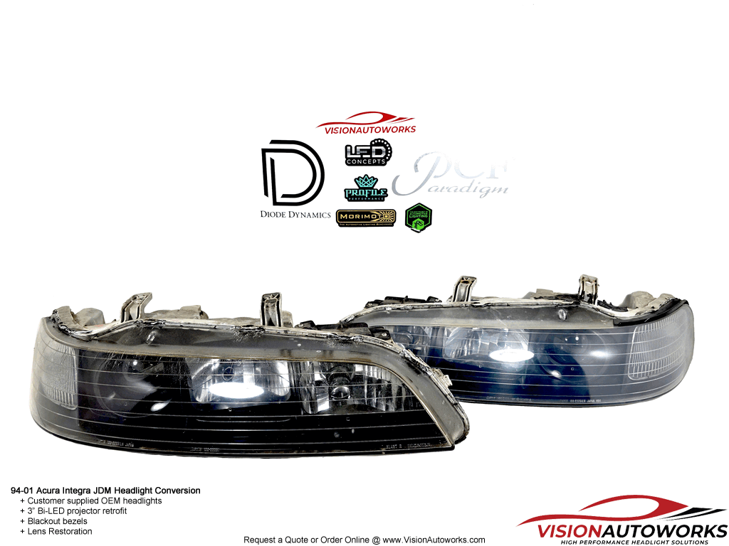 Acura Integra JDM - 3" Bi-LED, Blackout, Restoration