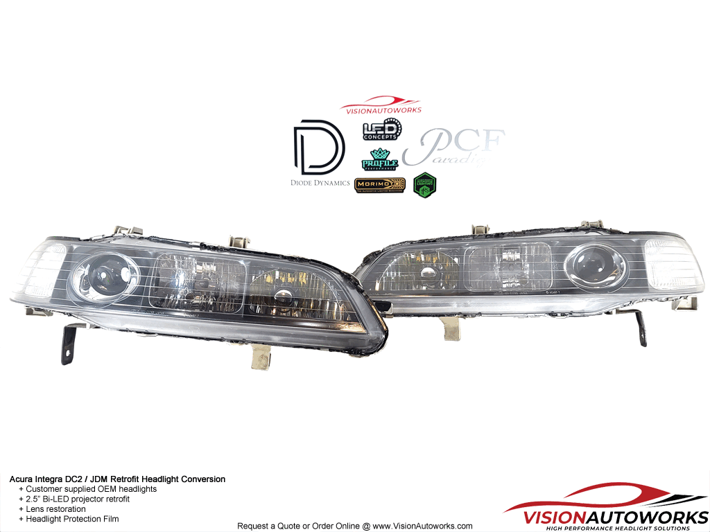 Acura Integra DC2 - 2.5" Bi-LED, Lens Restoration