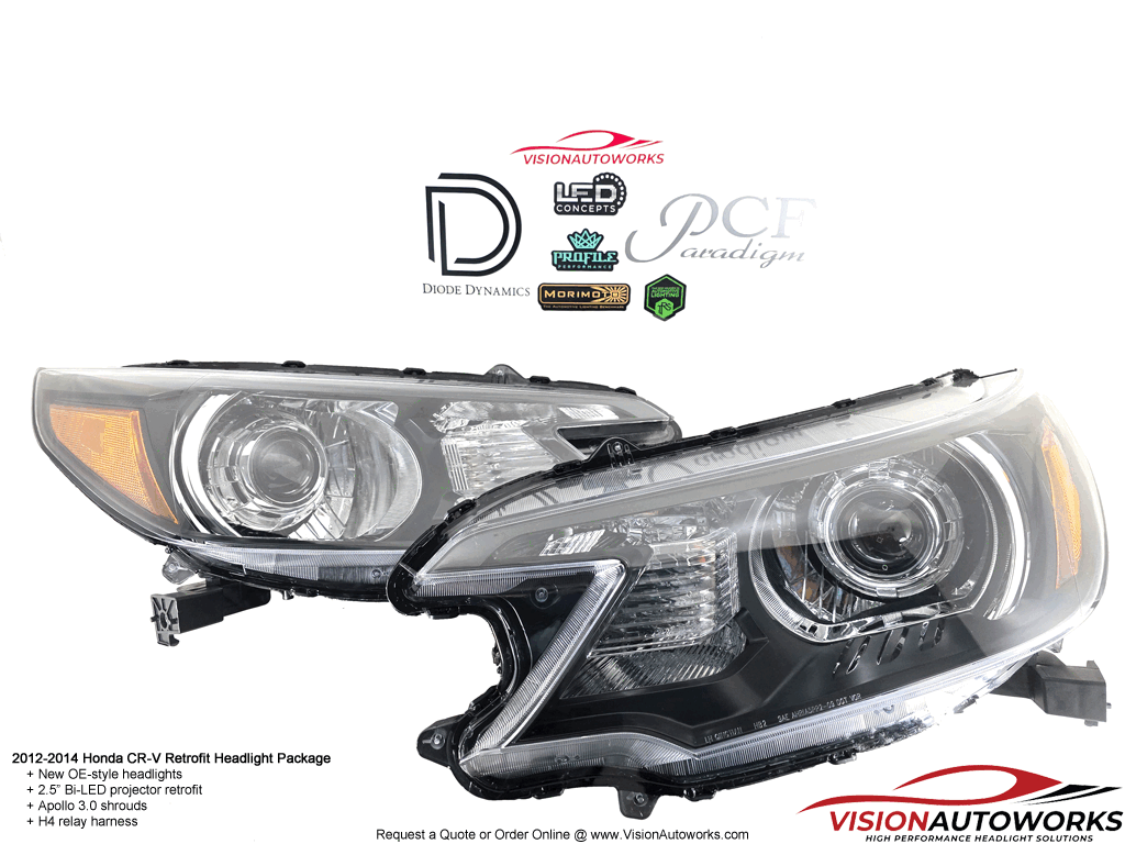 2012-2014 Honda CR-V - 2.5" Bi-LED, Apollo 3.0