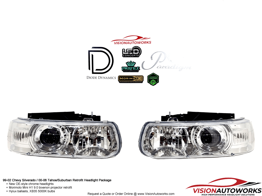 99-02 Chevy SIlverado - Morimoto Mini H1 9.0
