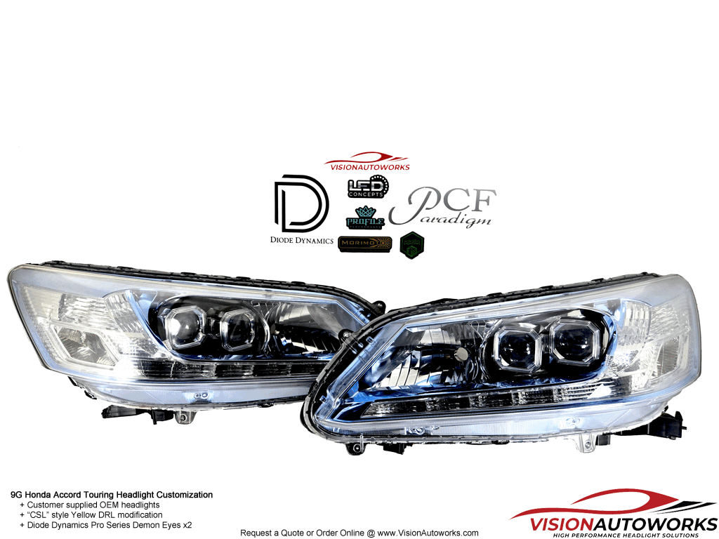9G Honda Accord Touring LED Headlights