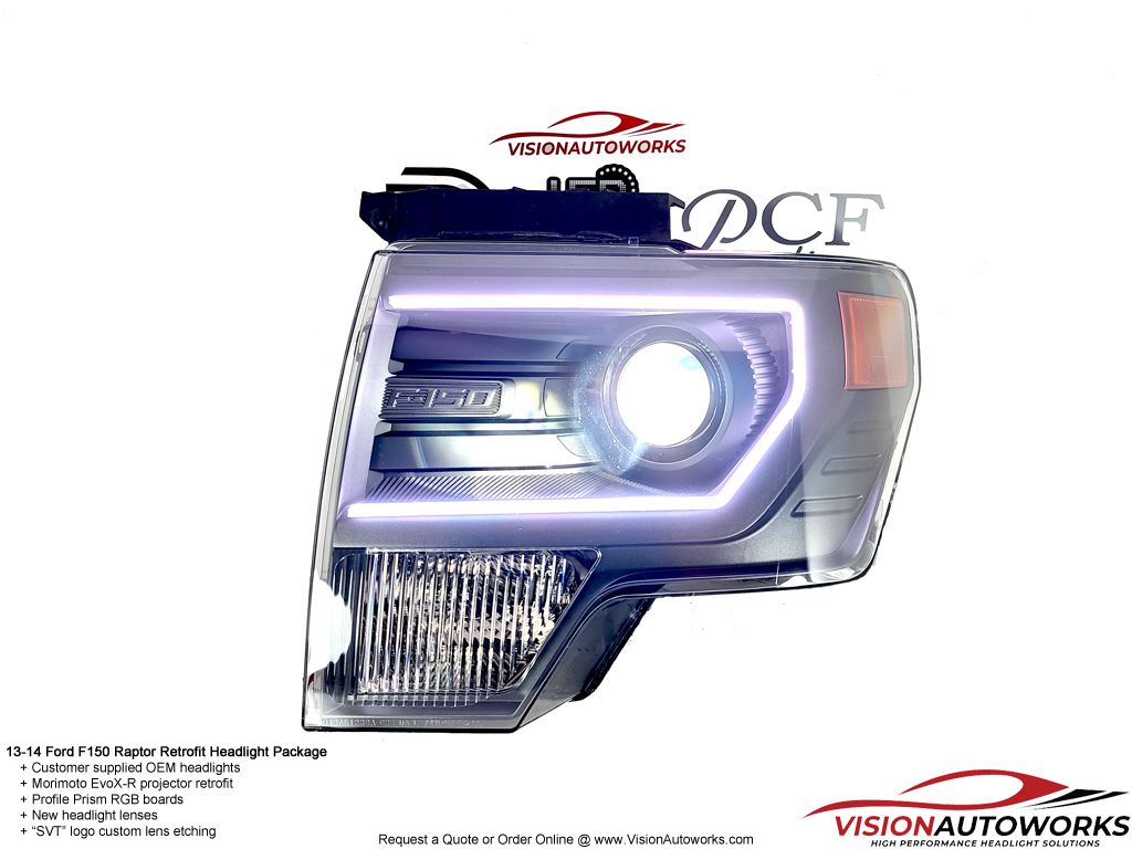 13-14 Ford SVT Raptor - EvoX-R projectors, Prism RGB boards, New lense ...