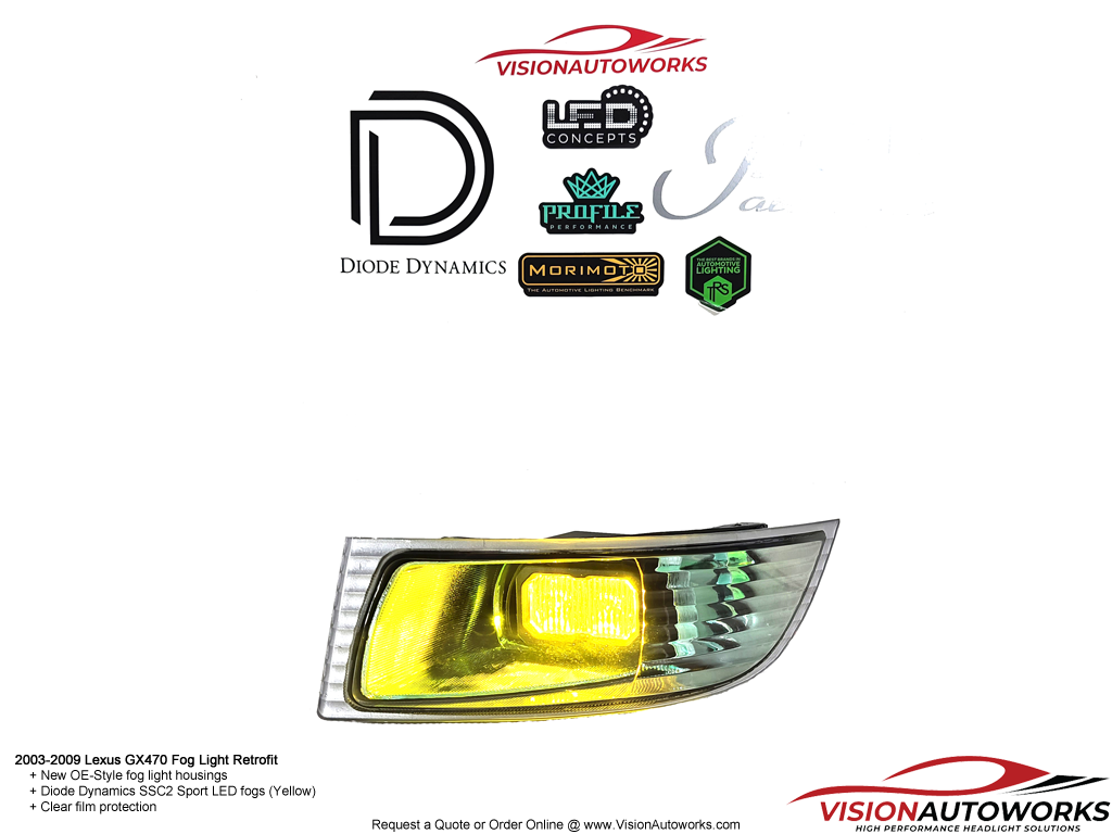Lexus GX470 Fog Light Retrofit with Diode Dynamics SSC2 LED pods