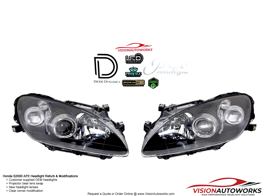 Honda S2000 AP2 - JDM clears, projector tuning, new lenses