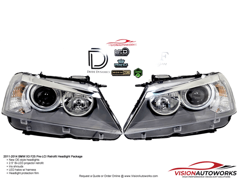 BMW X3 (F25 Pre-LCI: 2011-2014) Headlight Package