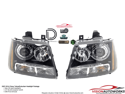Ylwspeed2000 Black Headlight Right Passenger Side For 2007-2014 Chevy Tahoe Suburban 1500 – Direct Replacement